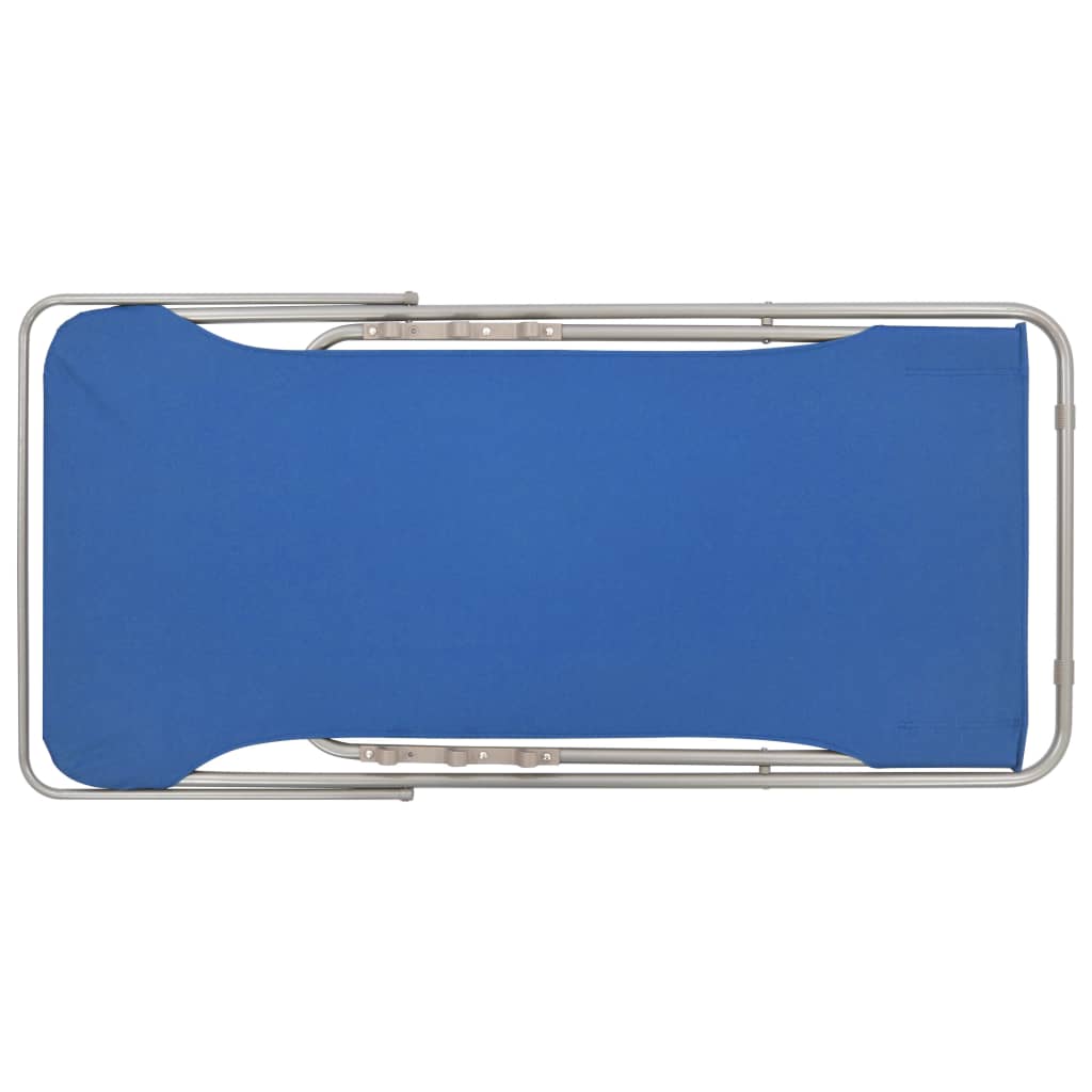 Sklopive ležaljke za plažu kom. čelik i oksford tkanina - plava, 2 - number 6.