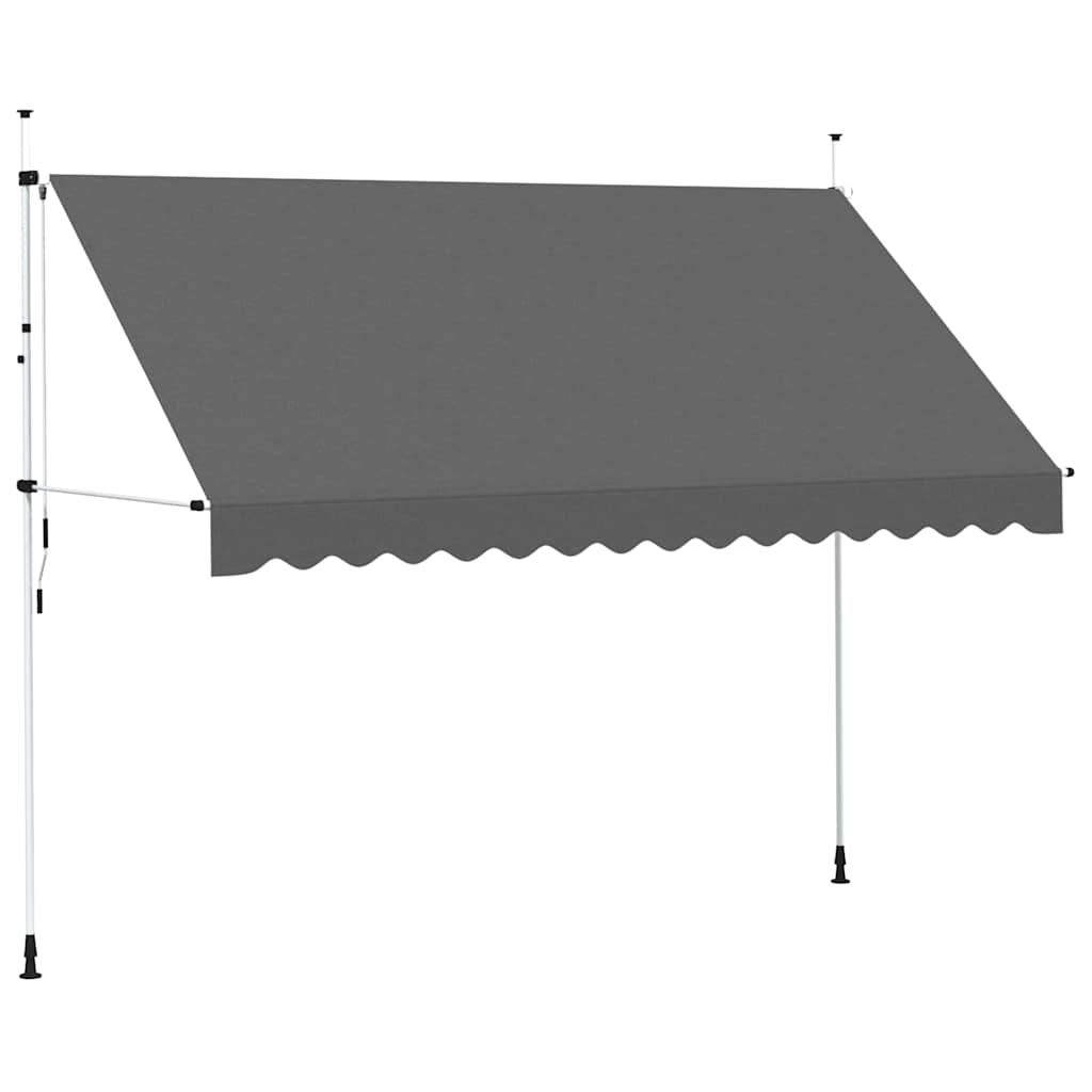 Folding awning manual operation - anthracite grey, 350 cm, 1 - number 1.