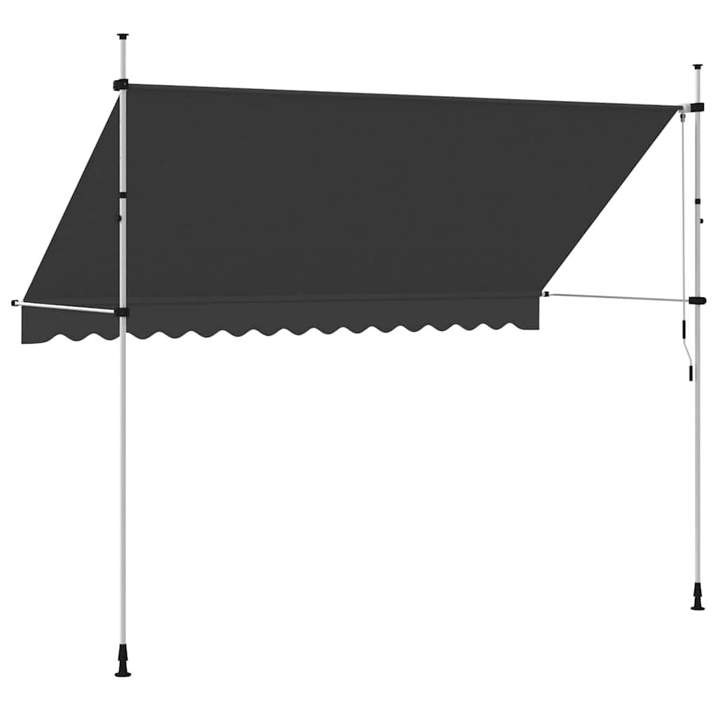Folding awning manual operation - anthracite grey, 350 cm, 1 - number 4.