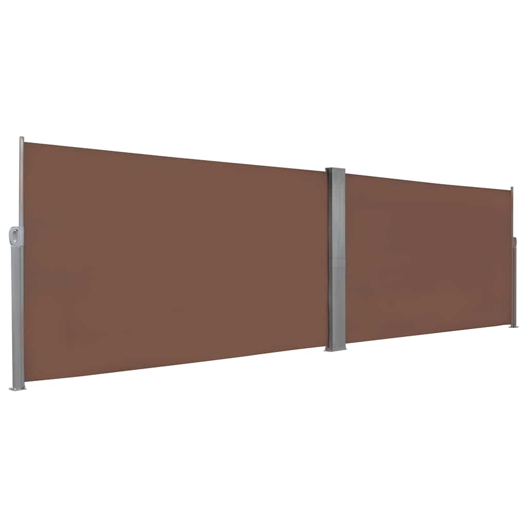 Roll-up side awning 160 x 600 cm brown - number 1.