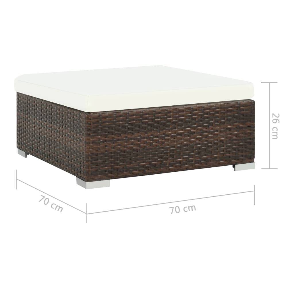 Havel lounge set dijelovi s jastucima polyrattan - brown, da, 7 - number 8.