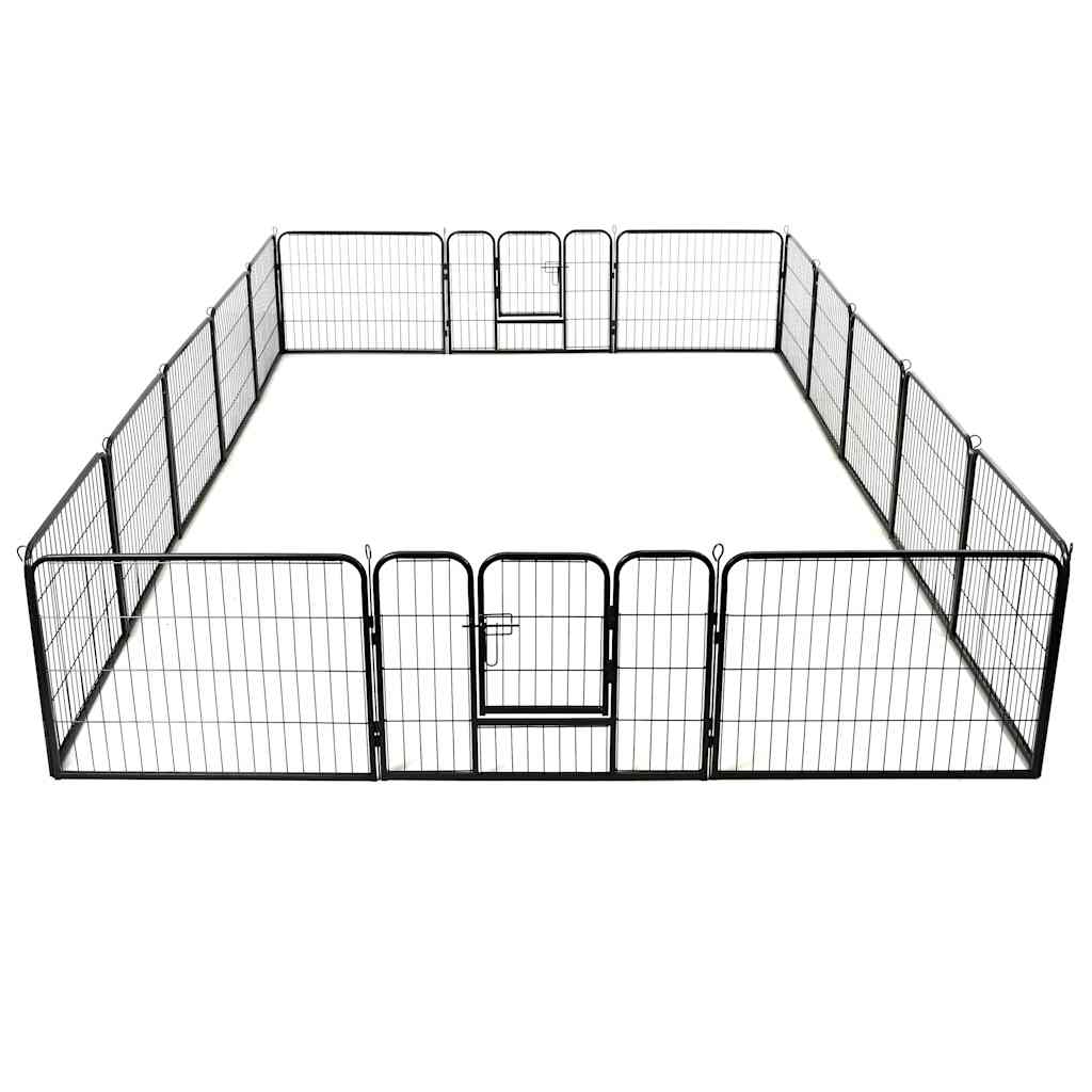 Aire de jeu pour chiens en acier noir - 60 x 80 cm, 1, 16 panneaux - number 2.