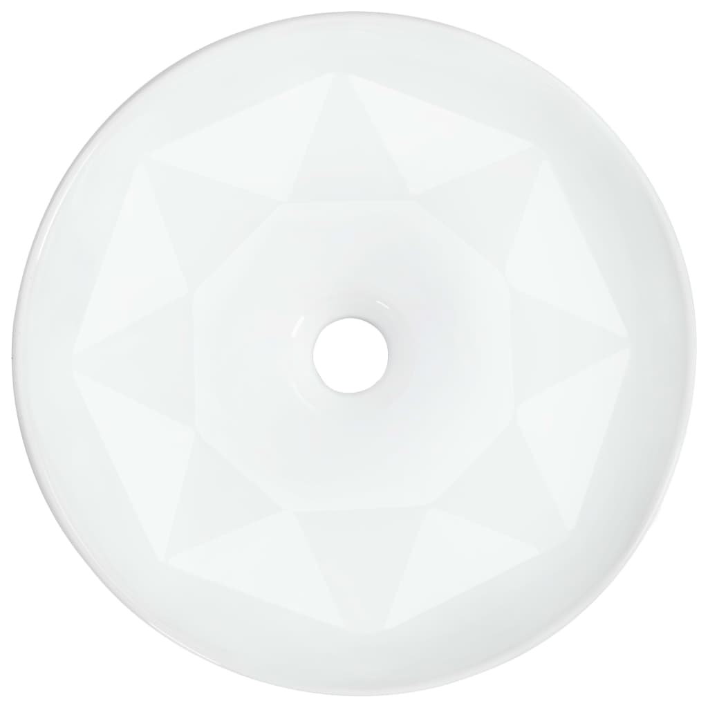 Diskbänk 36 x 14 keramik - vit - number 3.