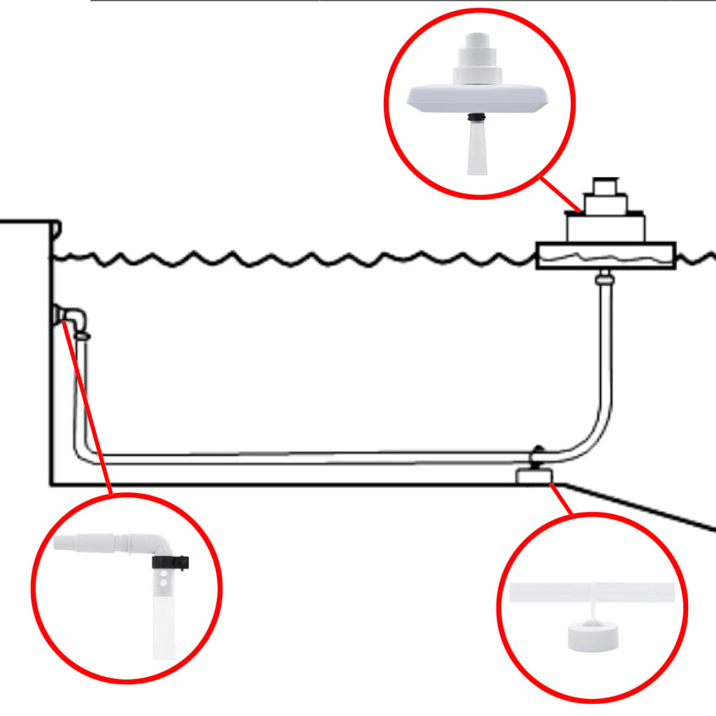 Græsk fontæne til pool 13 dele hvid - number 12.