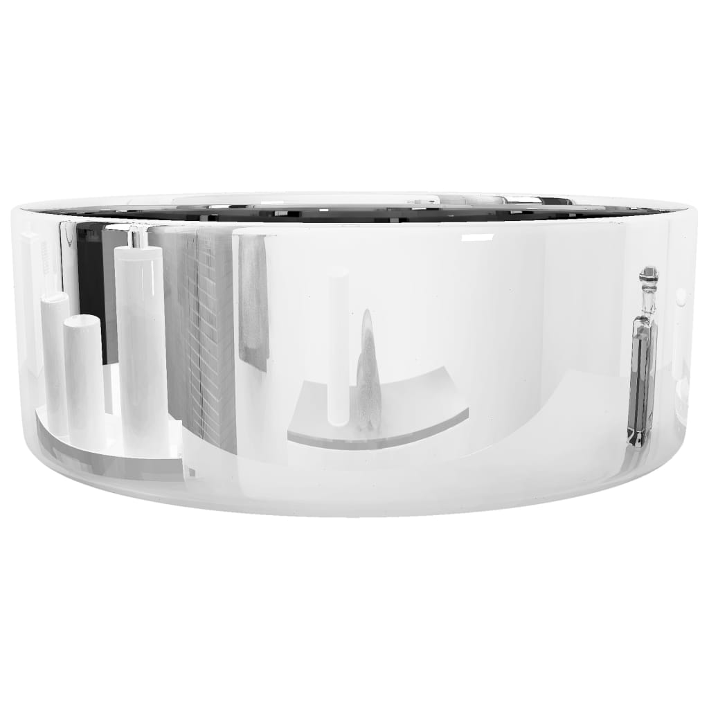 Tvättställ 40 x 15 cm keramik silverfärgad - silver - number 5.