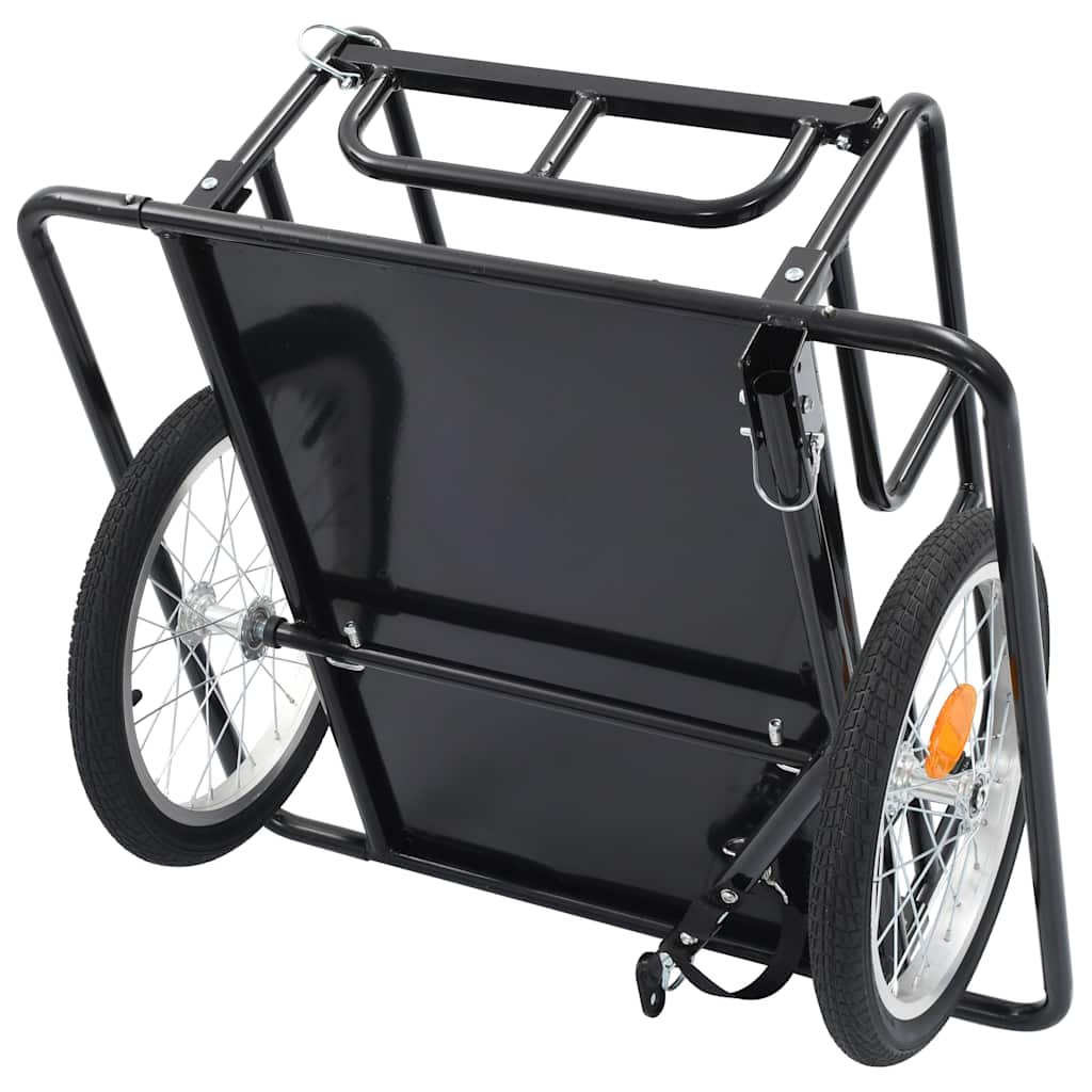 Cykelanhænger 130x73x48,5 cm stål sort - number 7.