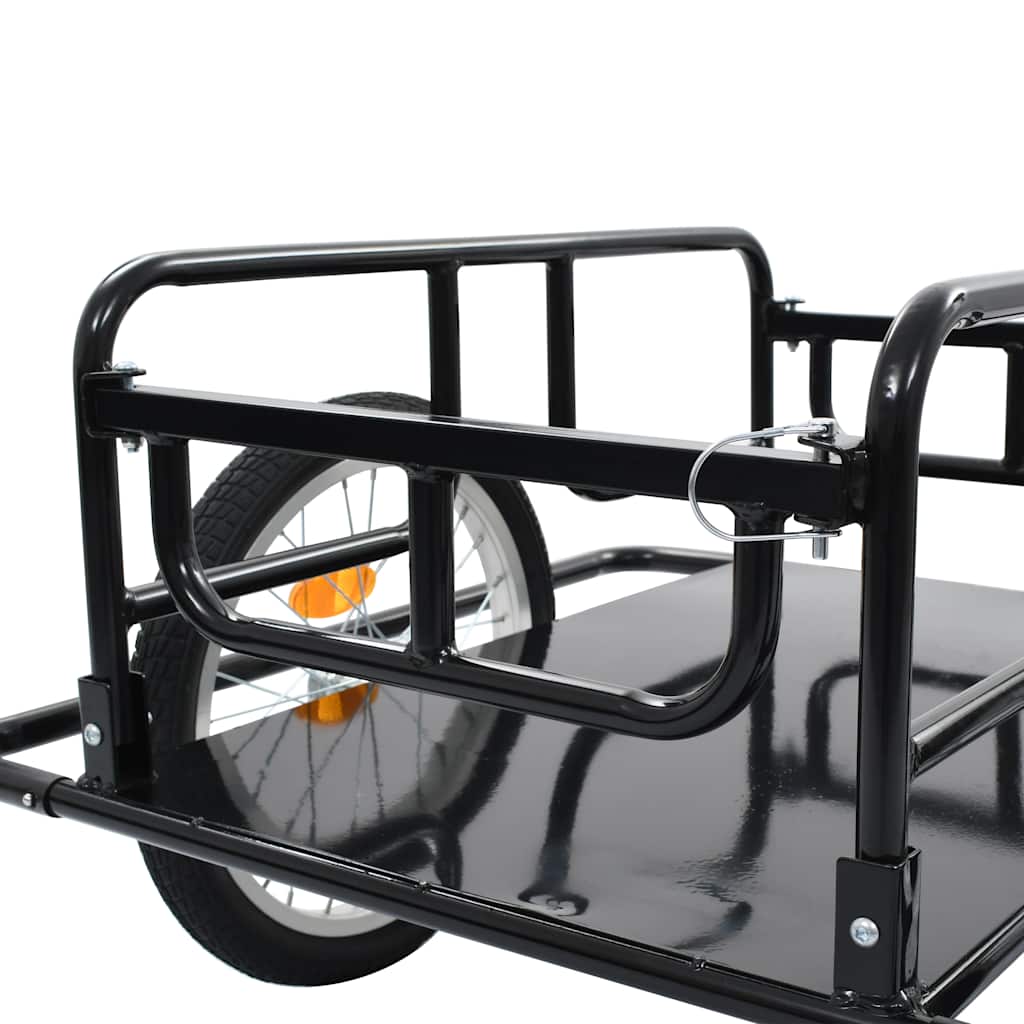 Cykelanhænger 130x73x48,5 cm stål sort - number 8.