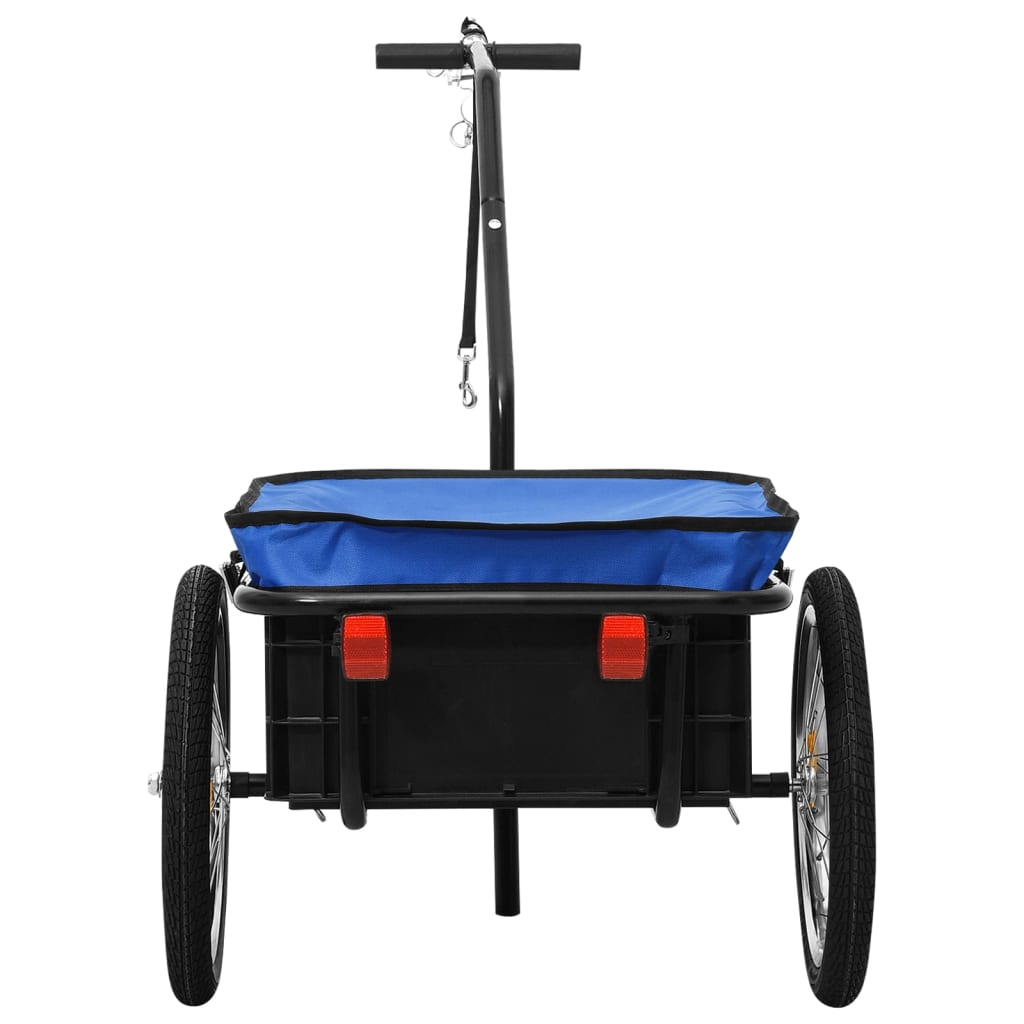 Cykeltrailer/trækvogn 155x60x83 cm stål blå - number 4.