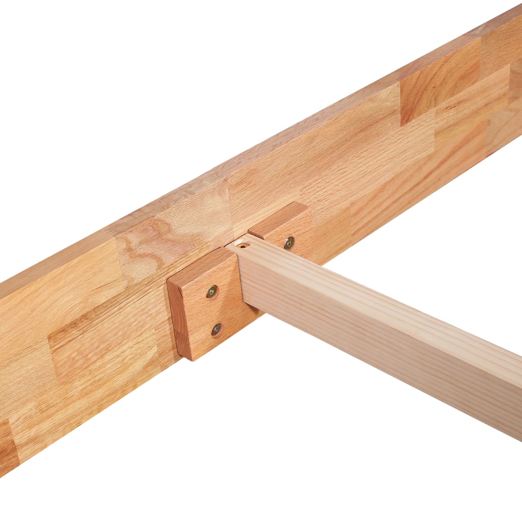 Rama łóżka 90 x 200 cm dąb lity - number 5.