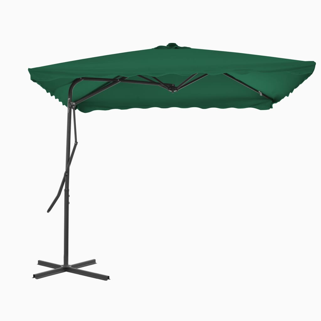 Parasol 250x250 cm steel rod green - light green - number 1.