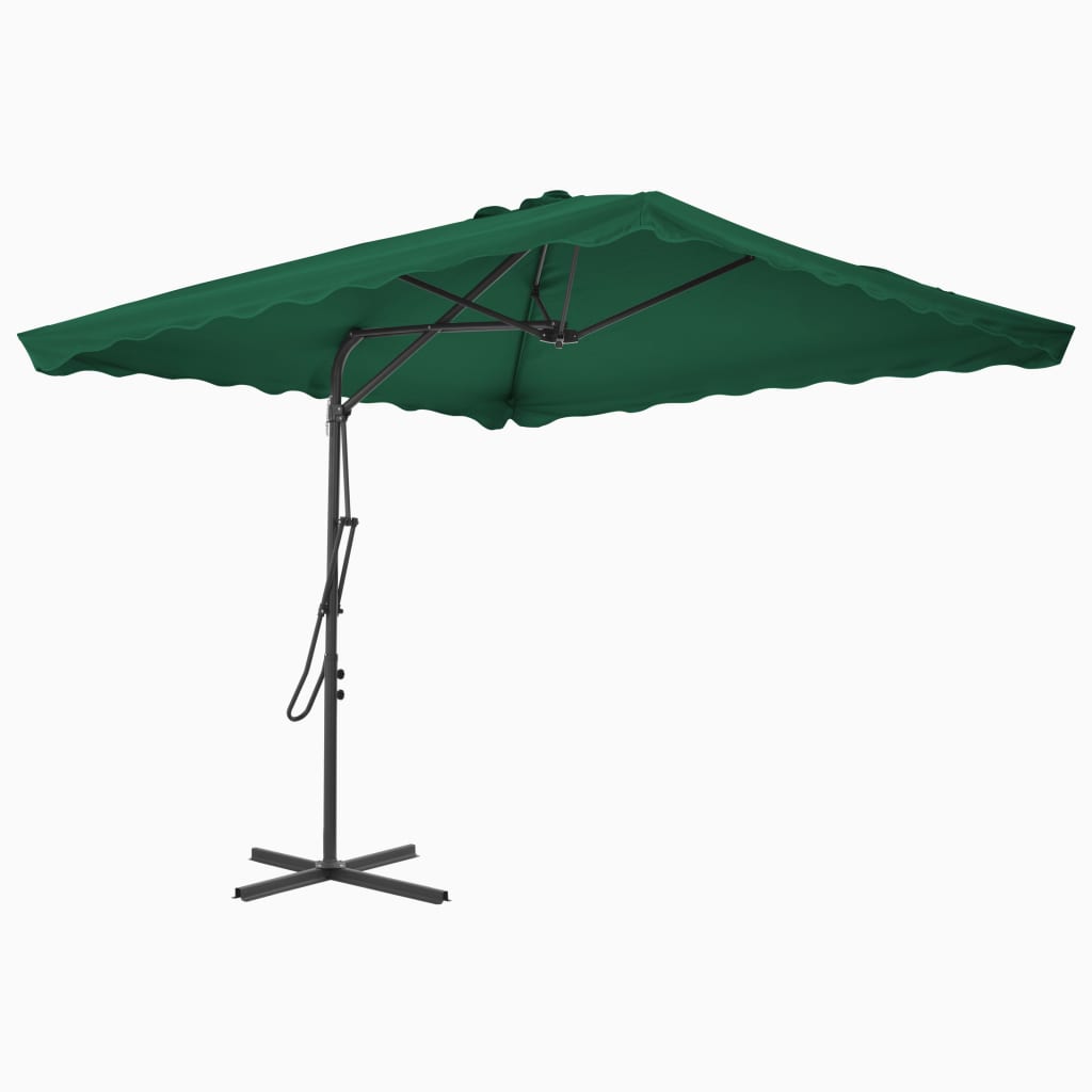 Parasol 250x250 cm steel rod green - light green - number 2.