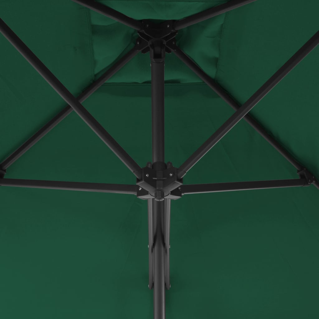 Parasol 250x250 cm steel rod green - light green - number 4.