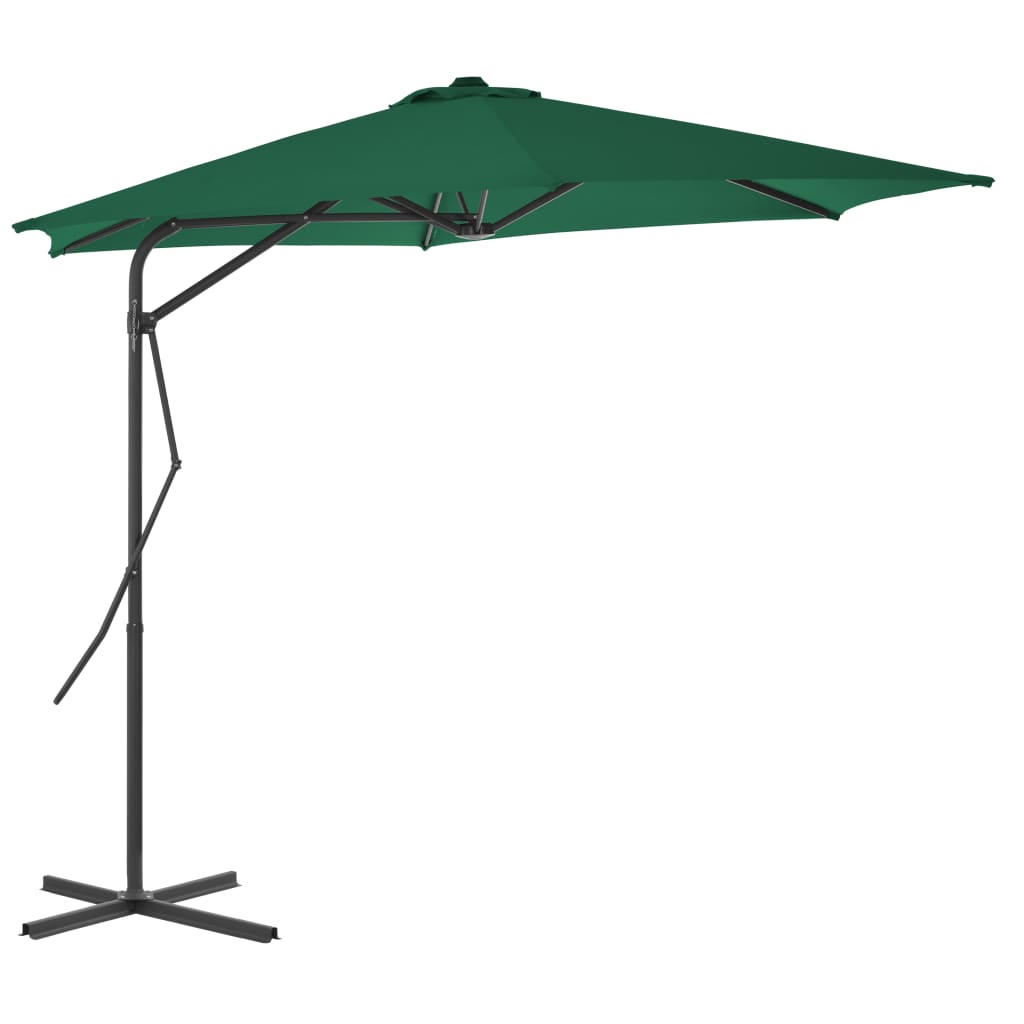 Parasol 300 cm steel pole green - light green - number 1.