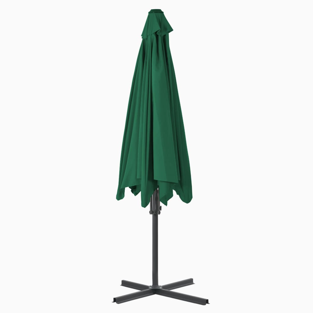 Parasol 300 cm steel pole green - light green - number 4.