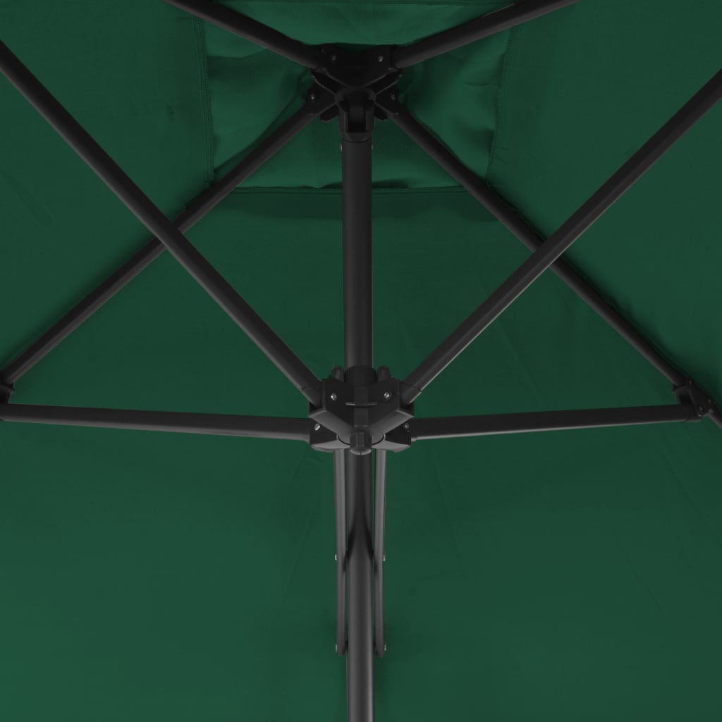 Parasol 300 cm steel pole green - light green - number 5.