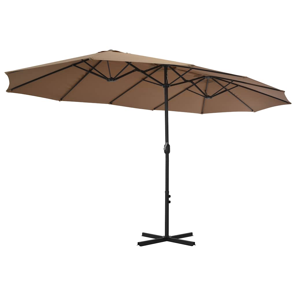 Parasol 460x270 cm aluminiumsstang - gråbrun - number 3.