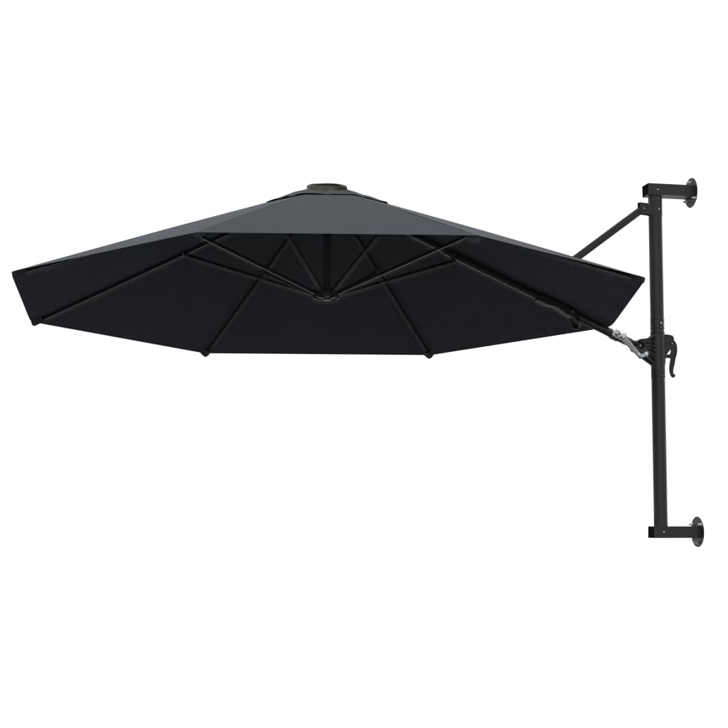 Ombrellone da parete con palo in metallo 300 cm - grigio antracite, 1 - number 3.