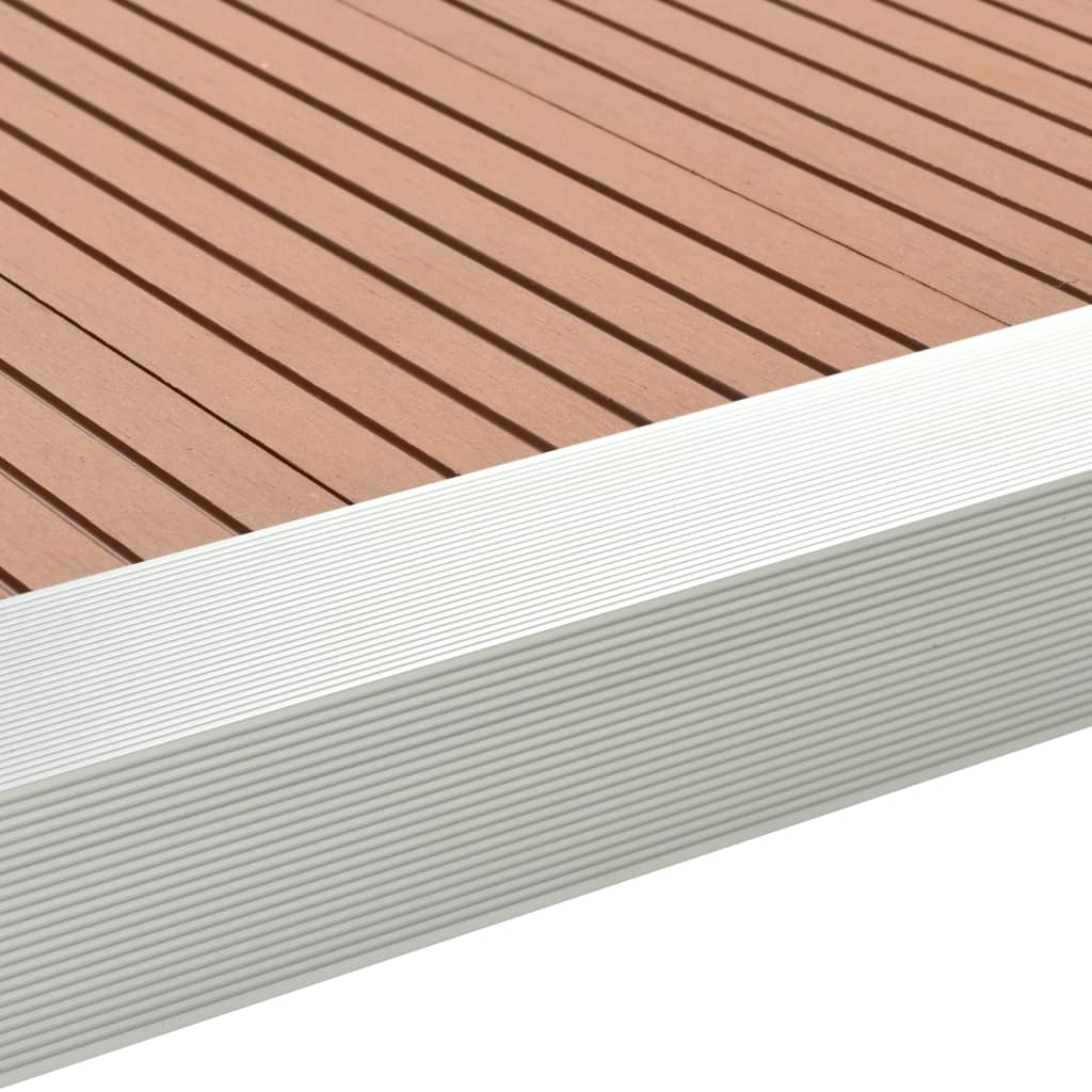 Terrassevinkellister 5 stk. aluminium 170 cm sølvfarvet - number 4.