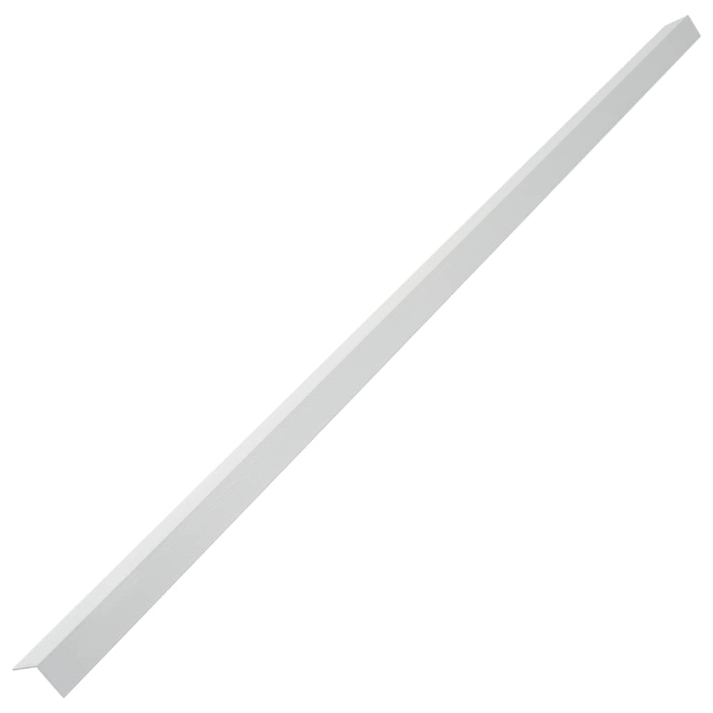 Terrassevinkellister 5 stk. aluminium 170 cm sølvfarvet - number 7.