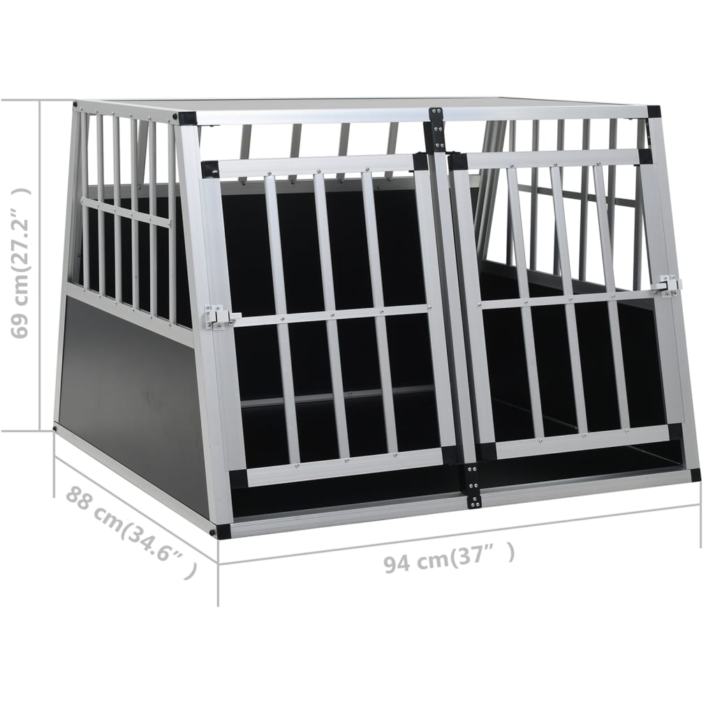Cage pour chien avec double porte - 94 x 88 x 69 cm - number 11.
