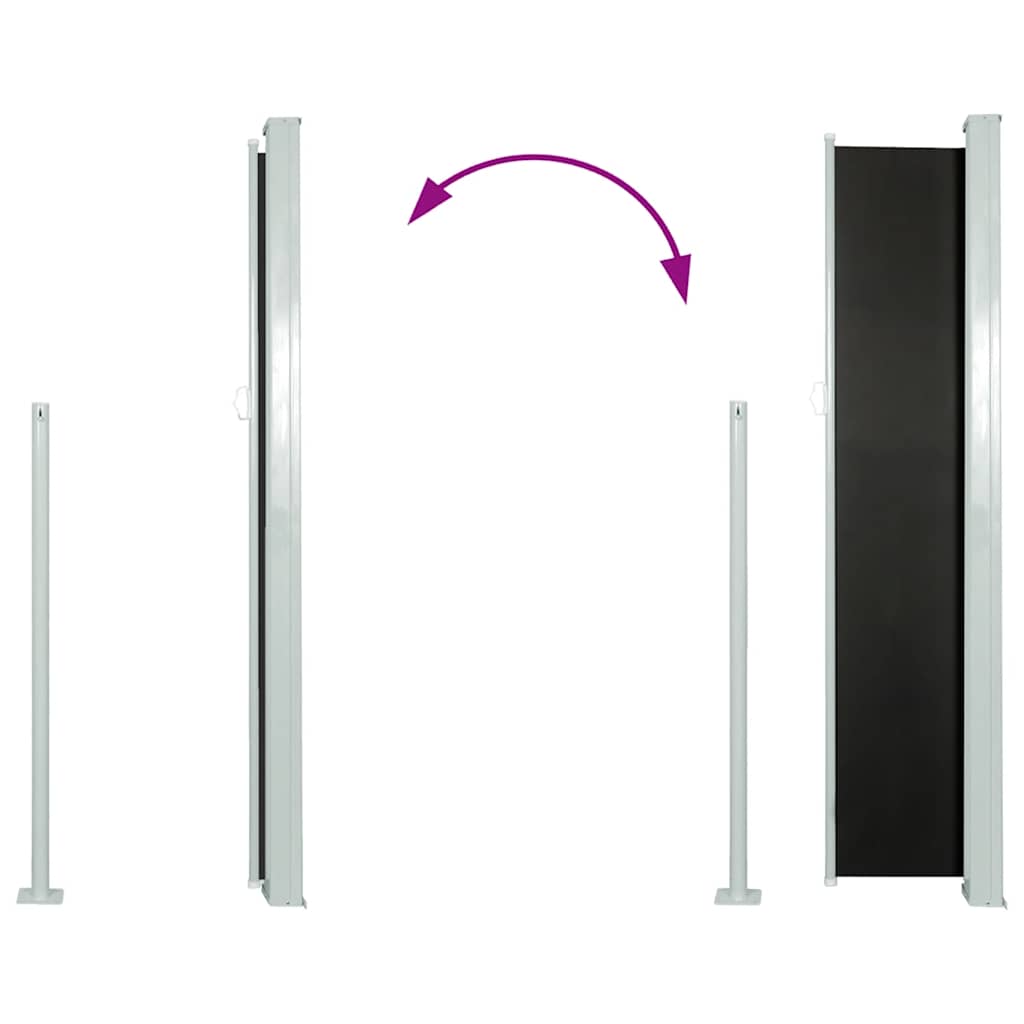 Käärittävä sivumarkiisi - sininen, 120 x 300 cm, 1 - number 7.