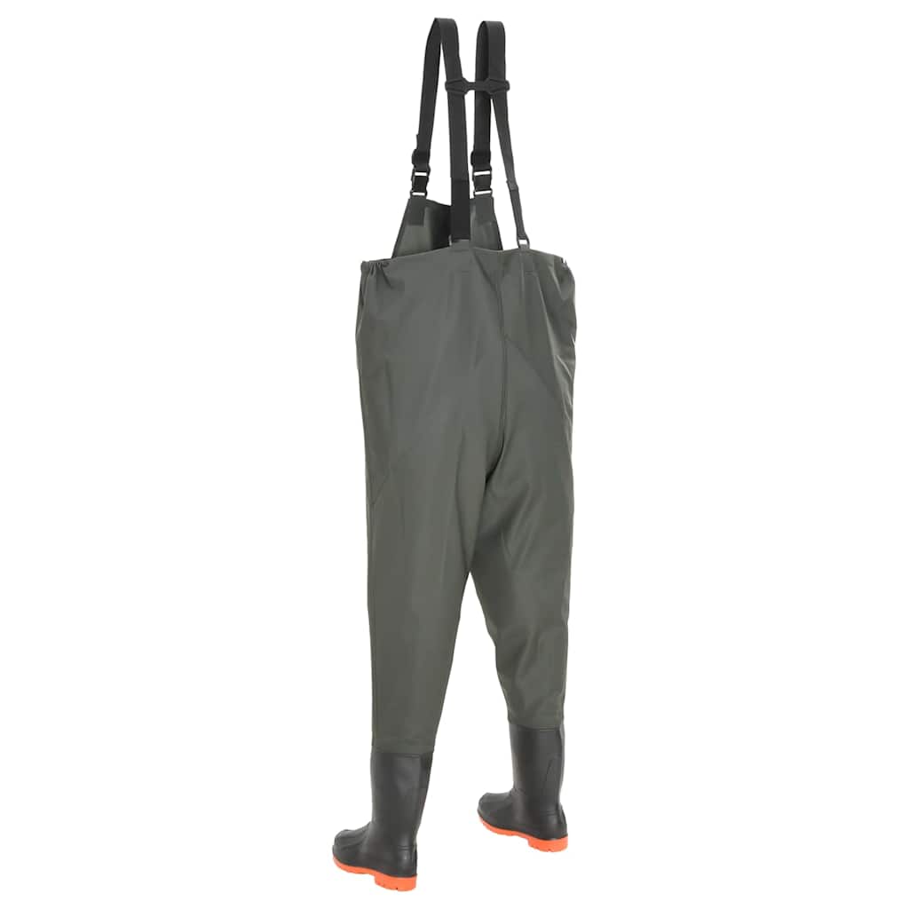Waders med støvler grøn str. - 43 - number 4.