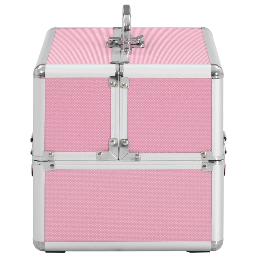 Makeup case 22 x 30 x 21 cm pink aluminum - pink, 1 - number 4.