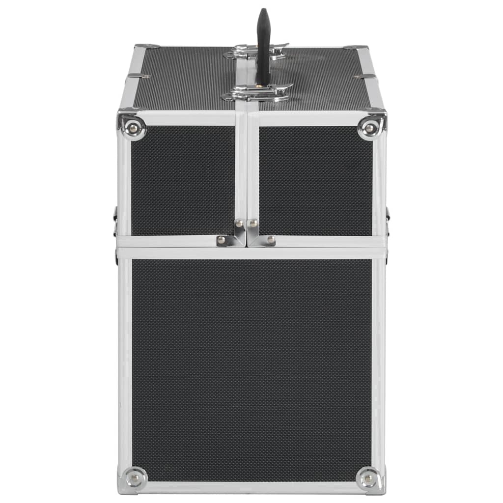 Makeup case 37 x 24 x 35 cm aluminum - black, 1 - number 4.