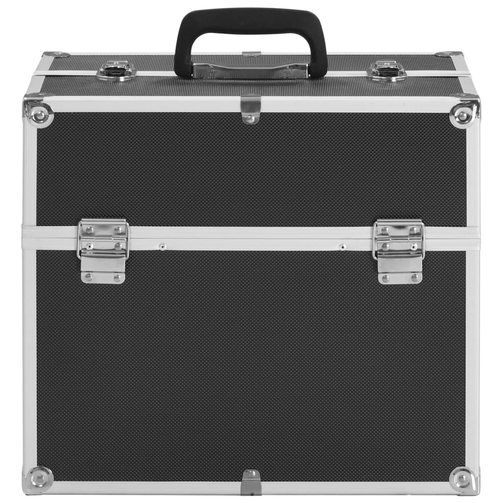 Makeup case 37 x 24 x 35 cm aluminum - black, 1 - number 3.