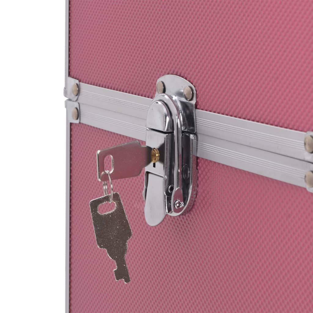 Kosmetyczka aluminiowa różowa - number 7.