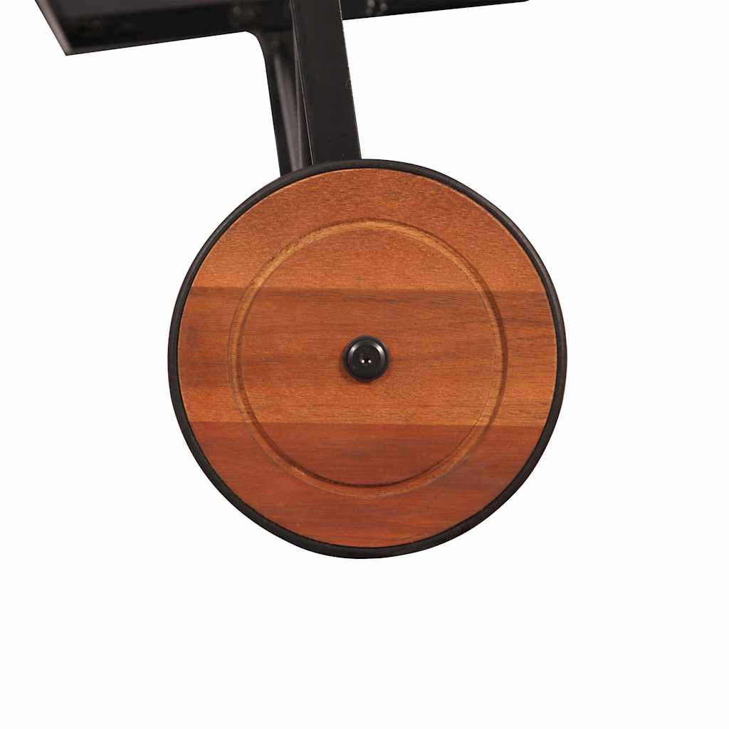 Ležaljka s čeličnim nogama, puno bagremovo drvo - number 4.