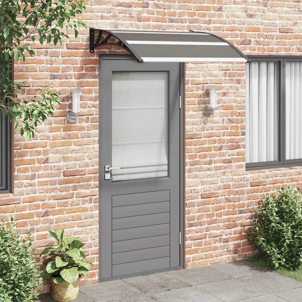 Door canopy polycarbonate black - brown and black, 120 x 100 cm, 1 - number 1.