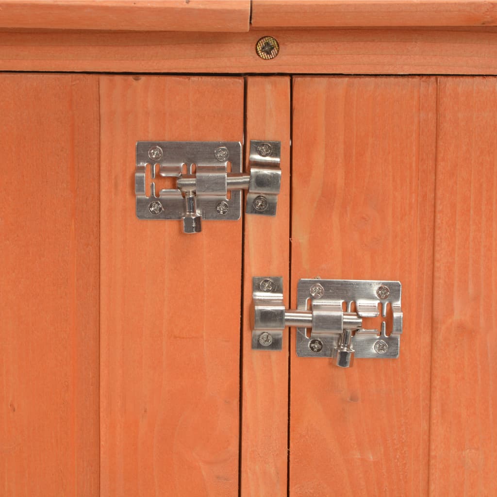 Opbevaringsskur til haven 128x42x91 cm træ - number 10.