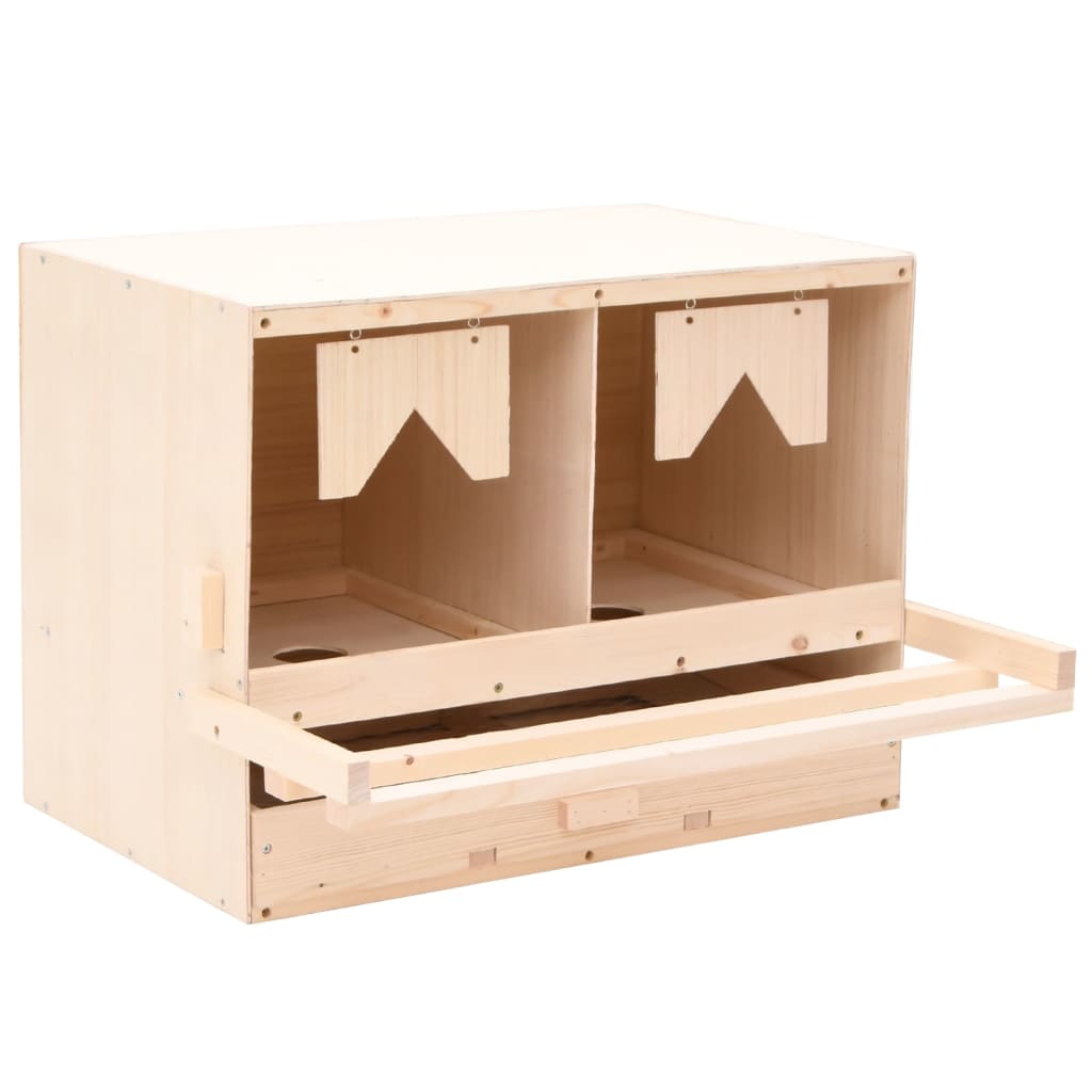 Brooder box 2 prostorije 63 x 40 x 45 cm puna borovina - number 1.