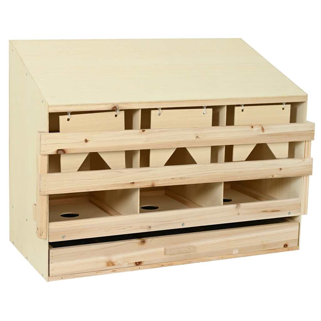 Brooder box 3 sobe puna borovina - 93 x 40 x 65 cm - number 1.