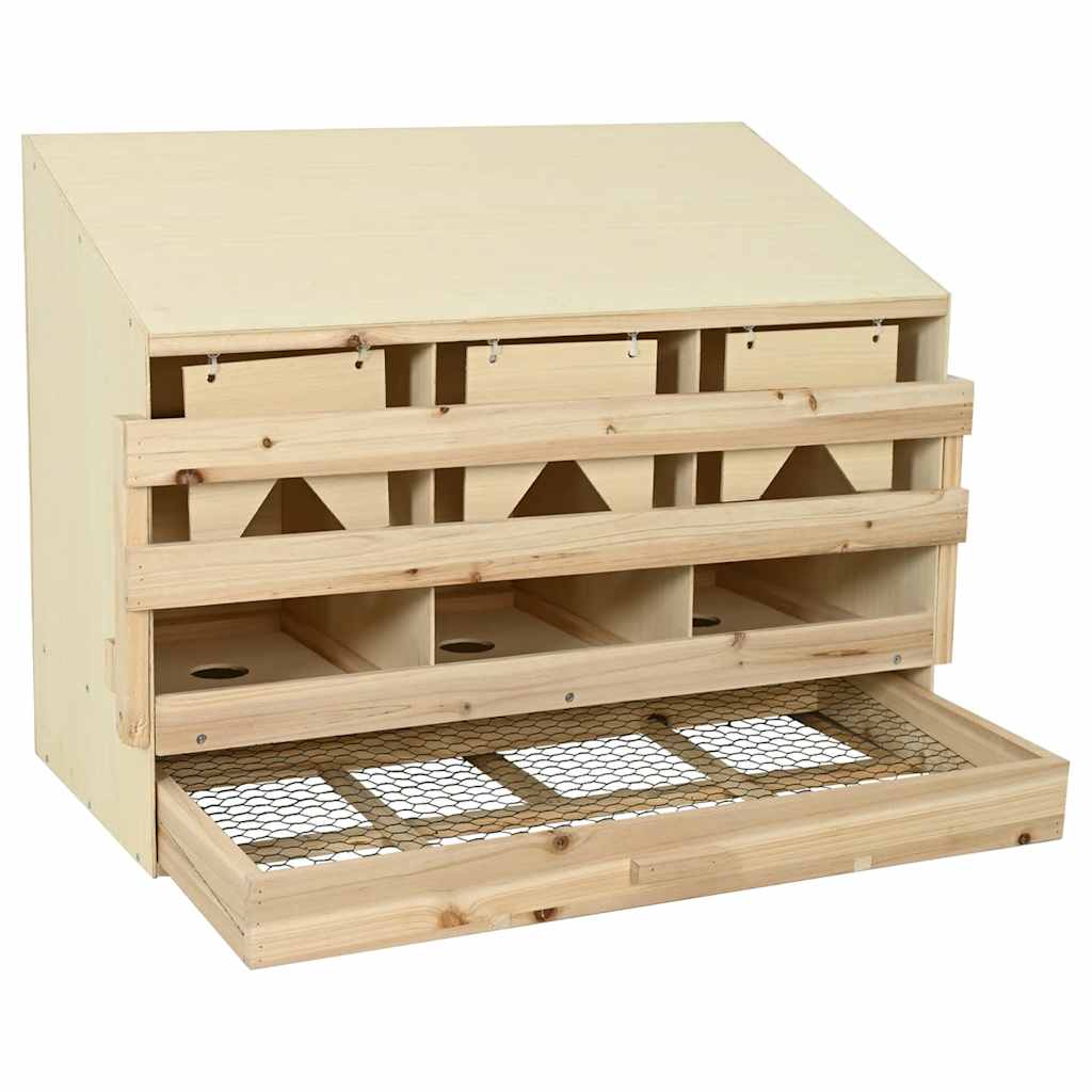 Brooder box 3 sobe puna borovina - 93 x 40 x 65 cm - number 4.