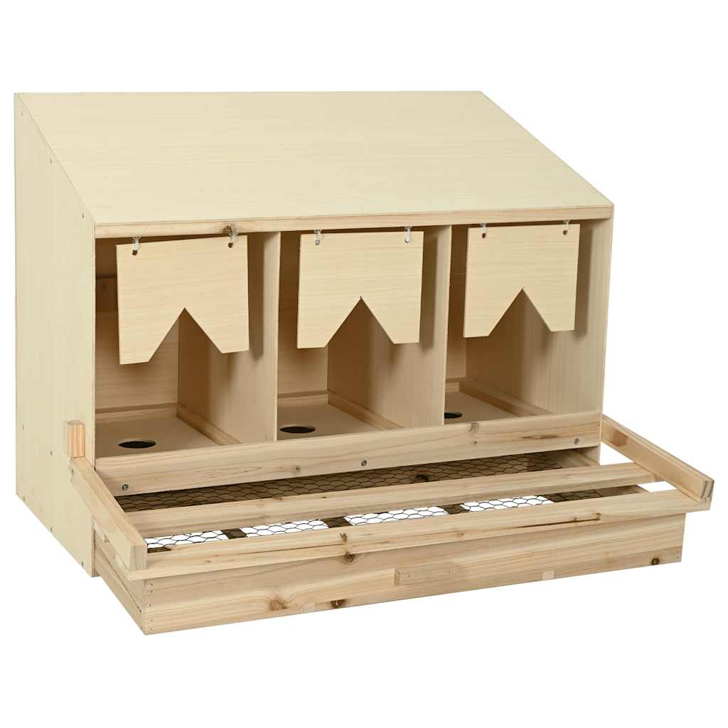 Brooder box 3 sobe puna borovina - 93 x 40 x 65 cm - number 3.