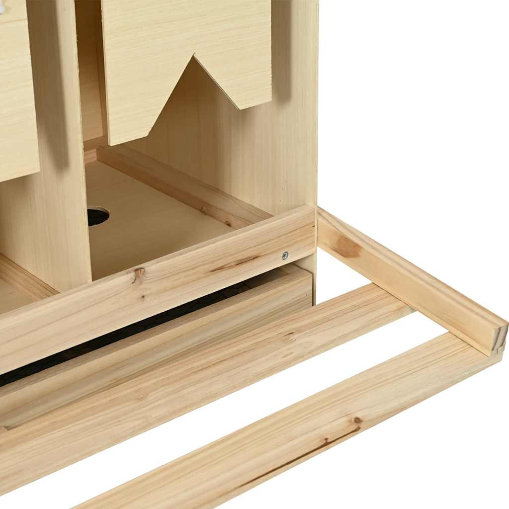 Brooder box 3 sobe puna borovina - 93 x 40 x 65 cm - number 9.