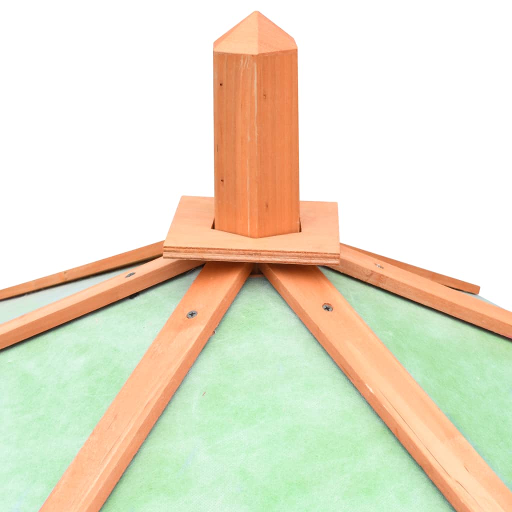 Poulailler 126x117x125 cm bois massif de pin et d'épicéa - number 4.