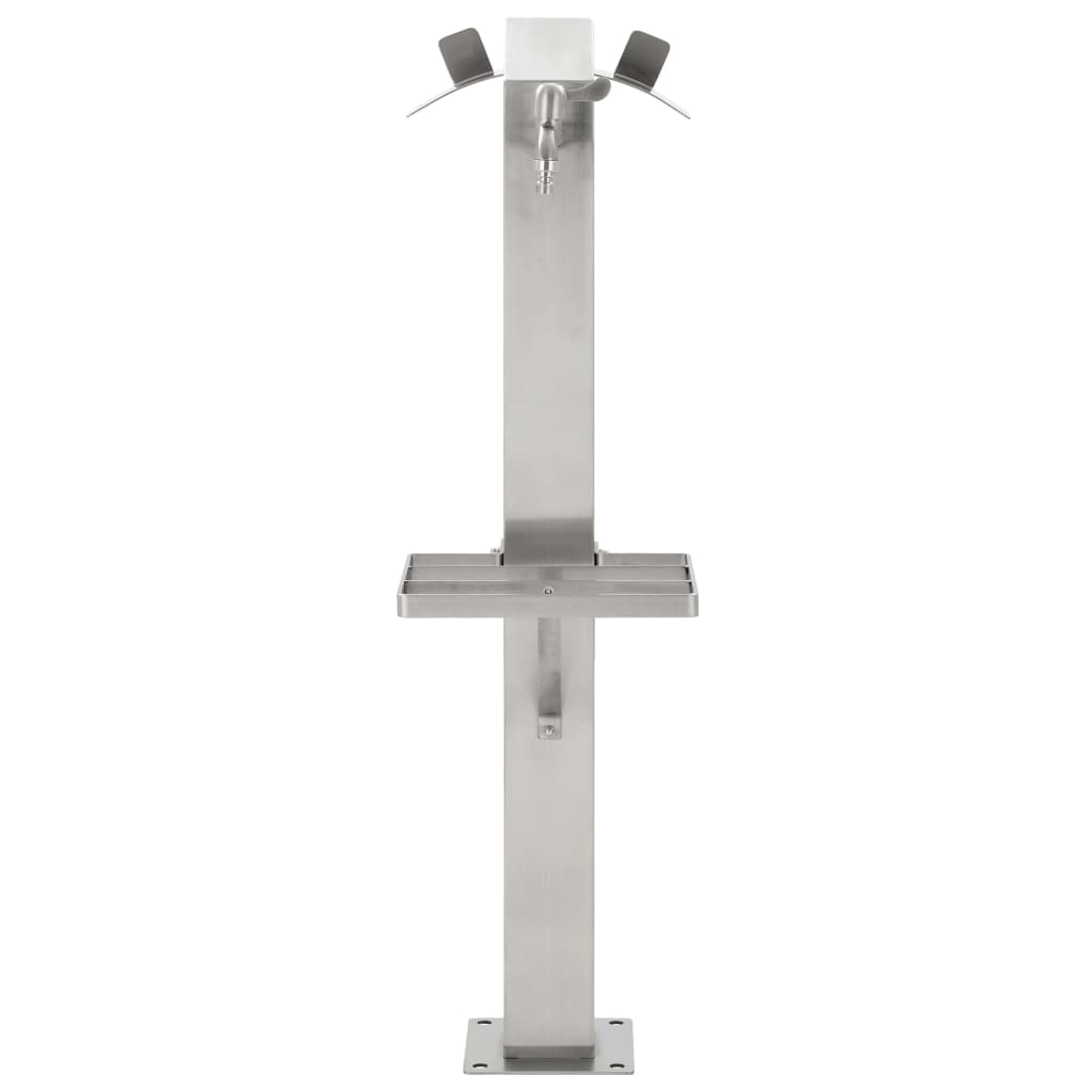 Vodeni stup za vrt 95 cm inox kvadrat - number 3.