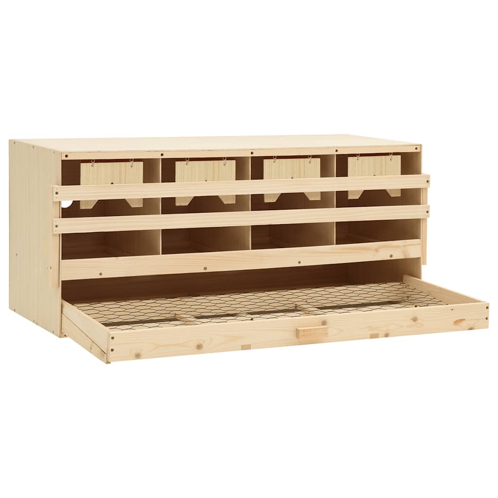 Nido per galline con 4 scomparti 106x40x45 cm pino massello - number 2.