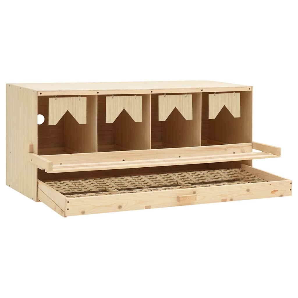 Nido per galline con 4 scomparti 106x40x45 cm pino massello - number 4.