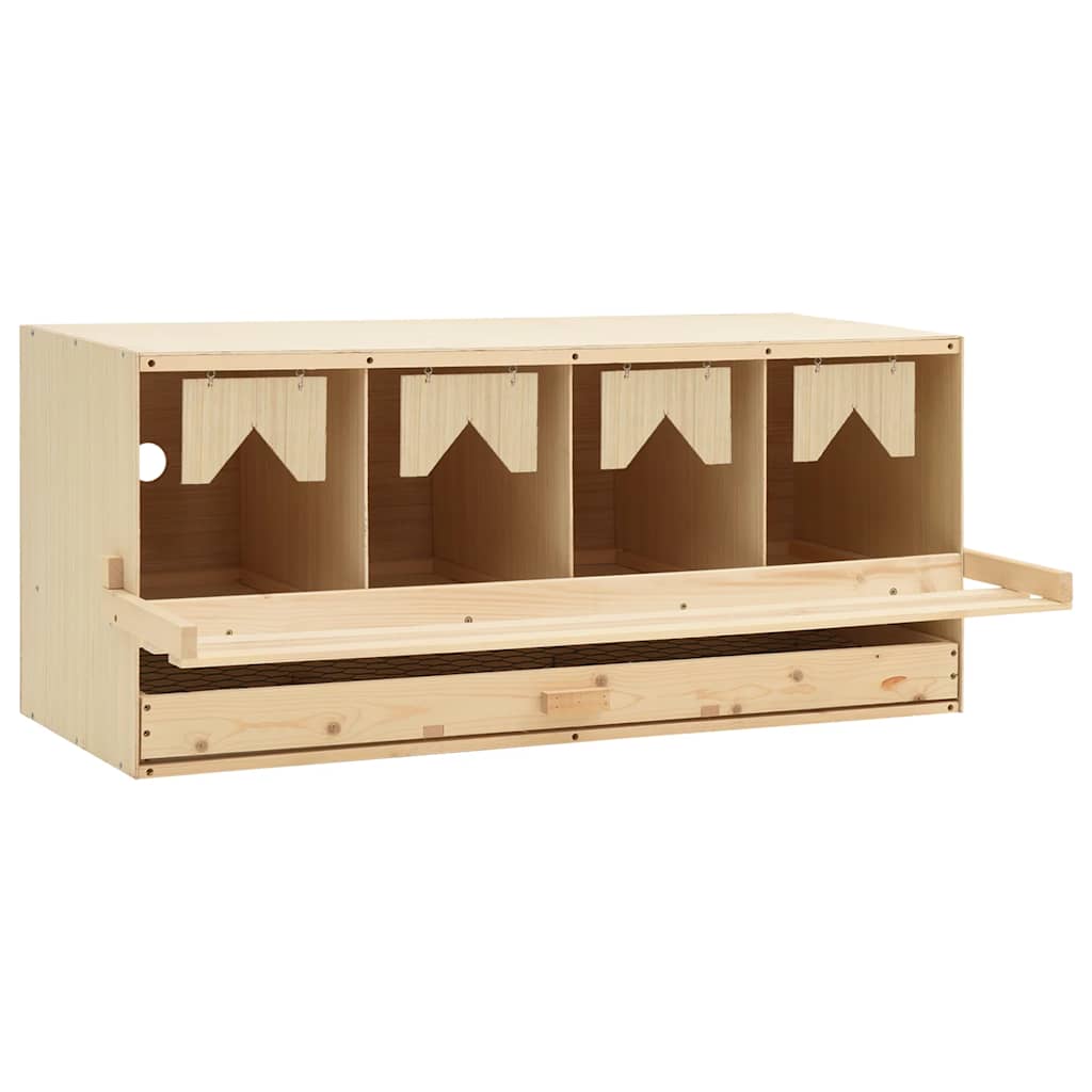 Nido per galline con 4 scomparti 106x40x45 cm pino massello - number 3.