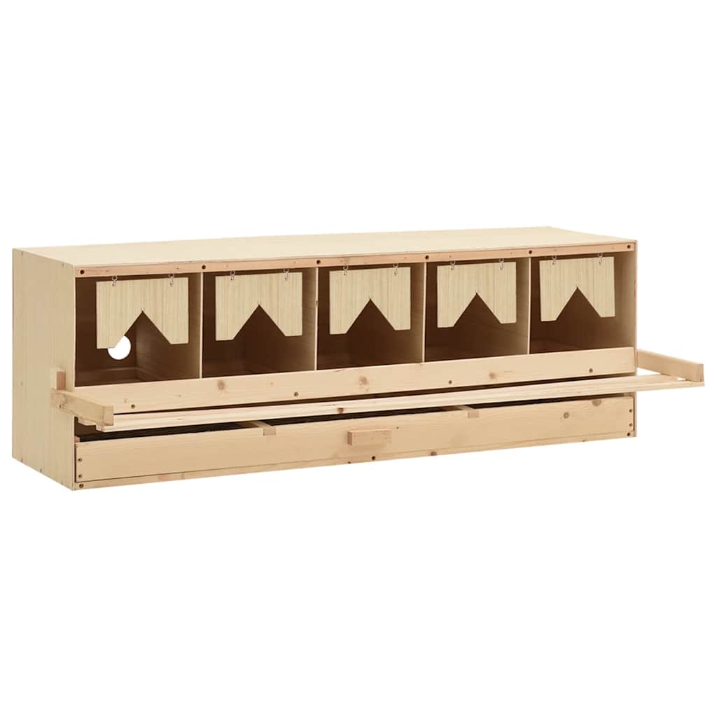 Nido per galline con 5 scomparti 117x33x38 cm pino massello - number 2.