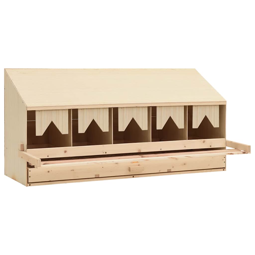 Nido per galline con 5 scomparti 117x33x54 cm pino massello - number 2.