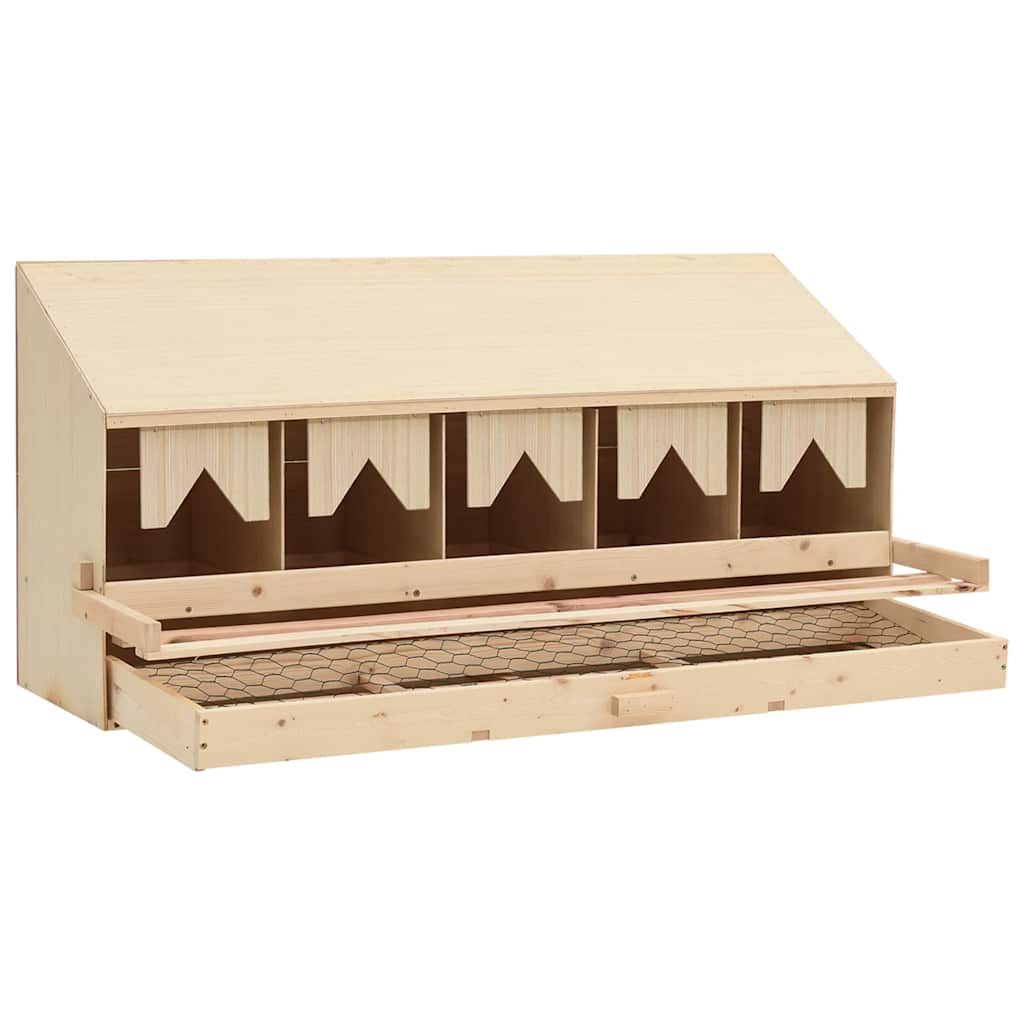 Nido per galline con 5 scomparti 117x33x54 cm pino massello - number 4.