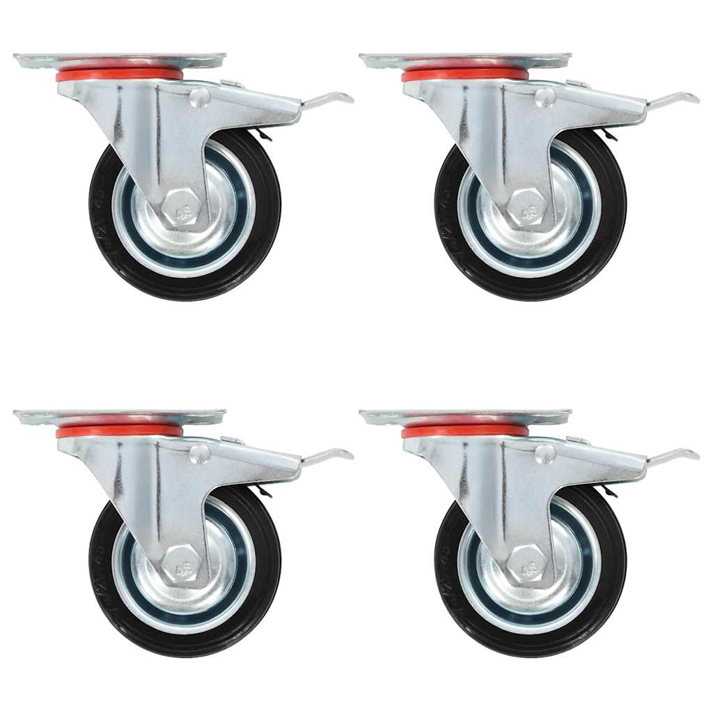 Okretni kotačići s duplim kočnicama 4 kom. 75 mm - number 1.