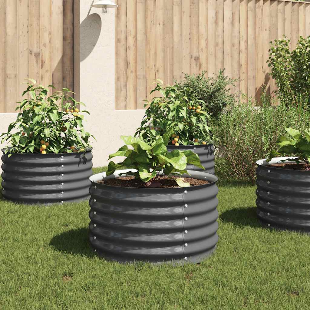 Povišena biljna kutija pocinčani čelik - siva, 80 x 80 x 44 cm, 1 - number 1.