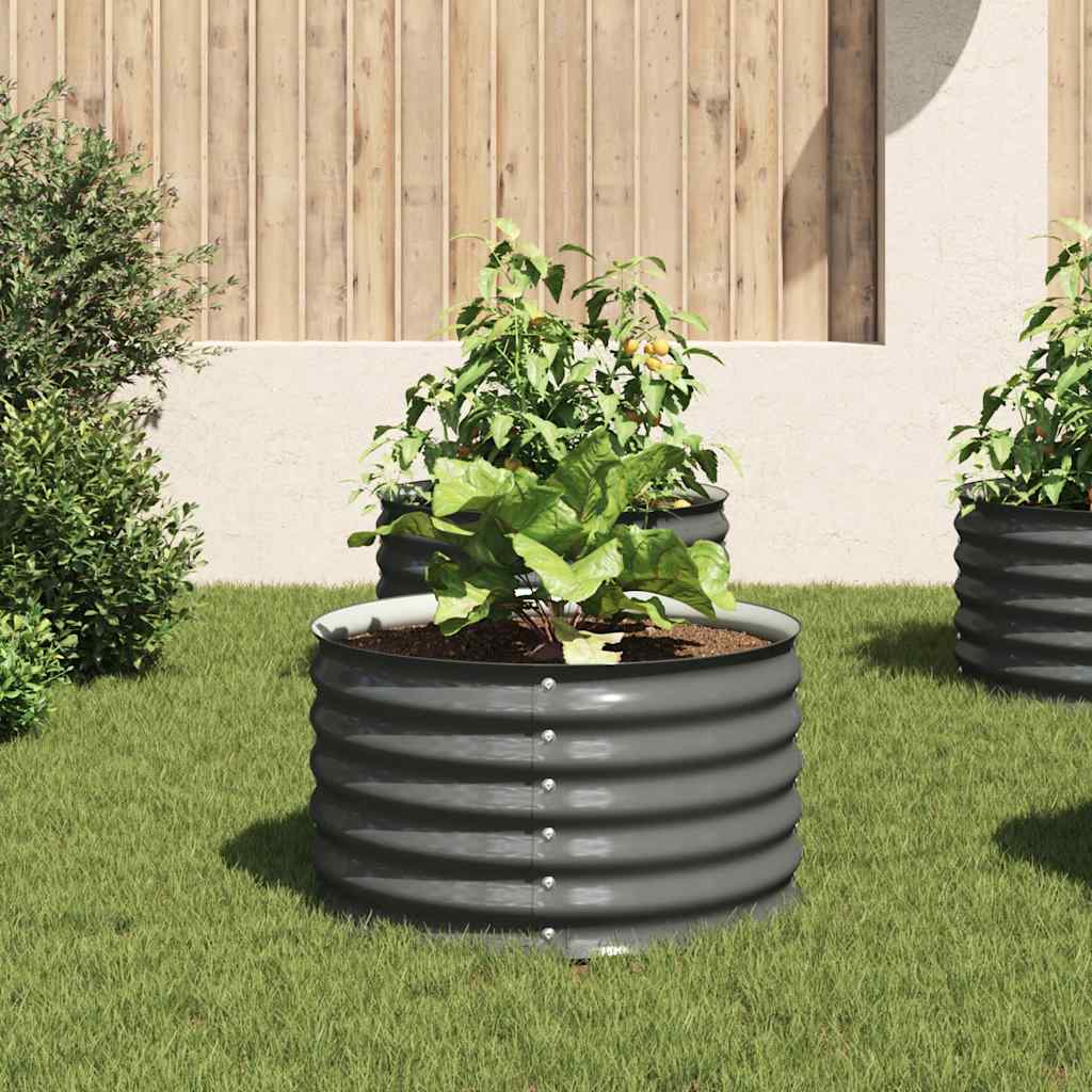 Povišena biljna kutija pocinčani čelik - siva, 80 x 80 x 44 cm, 1 - number 3.