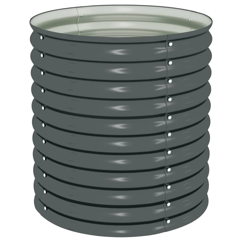 Forhøjet plantekasse galvaniseret stål - grå, 80 x 80 x 81 cm, 1 - number 2.